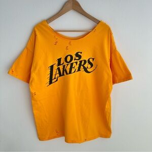 Los Angeles Lakers Destroyed Off the Shoulder Tee